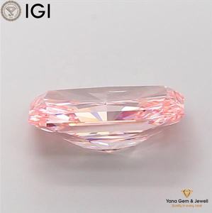 ألماس مختبري CVD بلون وردي زاهٍ ونقاء VS1 على شكل إشعاعي مع شهادة IGI بوزن 3.50 قيراط لخاتم الخطوبة - Product Image 4