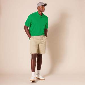 T-shirt classique pour homme en sergé doux avec patte de boutonnage, haut décontracté élégant pour tenue de ville ou d'extérieur, séchage rapide, anti-plis - Product Image 5