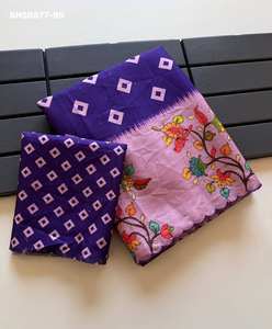 Proveedor de Sarees y Blusas de Seda Tusser Suave de Aspecto Elegante con Estampado Digital Bandhej, Calidad de Exportación India, de Surat - Product Image 2