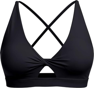 Sujetador deportivo de alto soporte para mujer, para yoga y running, con diseño de torsión, top de entrenamiento fitness, ropa deportiva, venta al por mayor personalizada - Product Image 2