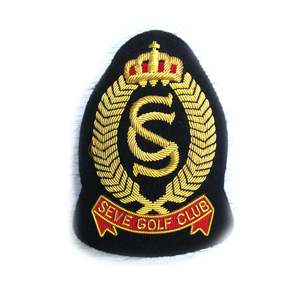 Écussons brodés faits main sur mesure en fil de bullion, couronne royale, broderie 3D, écussons dorés, badges de mode pour uniformes et toiles - Product Image 4