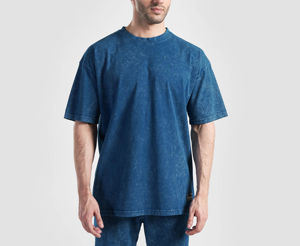 Service OEM ODM, logo personnalisé, t-shirt unisexe à manches courtes, col rond, 100% coton, 210 g/m², contraste de couleurs, coupe classique - Product Image 1