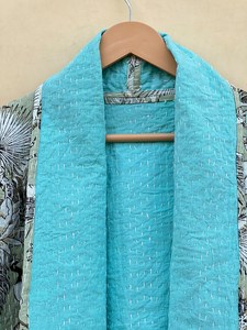 Couette indienne faite à la main 100% coton écologique matelassée anti-plis respirante séchage rapide imprimée numériquement avec poche avant Automne/Hiver - Product Image 2