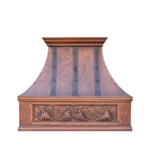Hotte de cuisine contemporaine en cuivre, conçue pour les maisons de luxe, finition haut de gamme, solution efficace de purification de l'air de la cuisine - Product Image 4