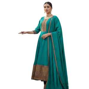 Vestidos Bordados para Mujeres Indias y Pakistaníes, Conjunto de Buena Calidad de 3 Piezas, Vestido para Eventos Nocturnos y Fiestas - Product Image 1