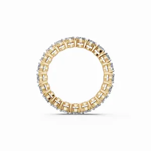 แหวนเพชรแล็บโกรว์ทรงบริลเลียนต์ Everlasting Radiance รุ่น Eternity Band ได้รับการรับรองจาก IGI ความใส VVS ทอง 10/14/18 กะรัต แหวนหรูหรา - Product Image 5