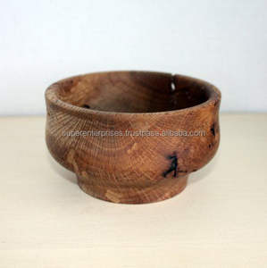 Elegante tazón de madera hecho a mano para mesa de comedor, para servir ensaladas y frutas, artesanía sostenible. - Product Image 5