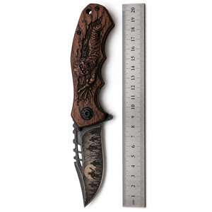 Cuchillo Zombie de Acero Inoxidable con Hoja de Punta Caída y Mango con Diseño Floral y de Geisha, Cuchillo de Bolsillo - Product Image 4