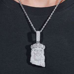 Pendentif Hip Hop Croix Moissanite VVS en Argent Sterling 925, Bijoux Fins de Haute Qualité, Personnalisé, Style Iced Out, pour Hommes, Idéal Soirées - Product Image 3