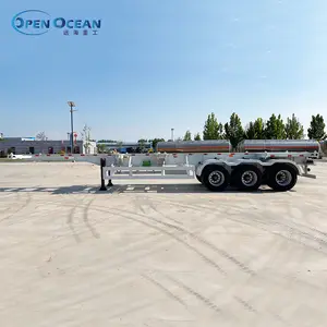 12m Tri trục 40ft Chassis Trailer xương Trailer các nhà sản xuất bộ xương container Trailer bán để bán