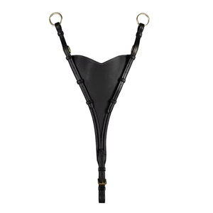 Babero de cuero suave para saltar de caballo marrón, accesorio de martingala, productos premium para caballos - Product Image 1