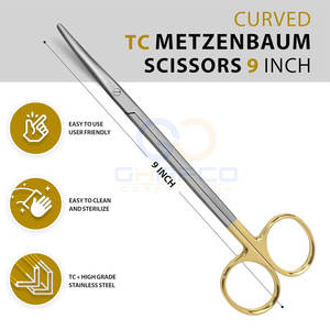 Tijeras Quirúrgicas Más Vendidas, Instrumentos Quirúrgicos de Acero Inoxidable de Grado Médico para Uso Profesional por Cirujanos - Product Image 3