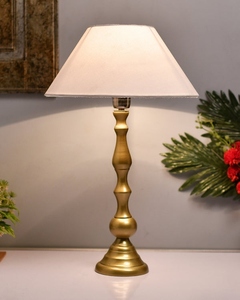 Brushed gold teardrop <b>table</b> lamp <b>white</b> linen shade elegant metal base decorative <b>bedside</b> light for luxury home decor - Product Image 6