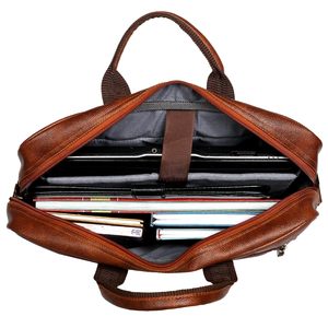 Maletín de Viaje Ligero de Cuero Genuino Negro de Lujo para Hombre, Bolsa de Mensajero para Negocios, Bolso de Mano Impermeable para Portátil al por Mayor - Product Image 5