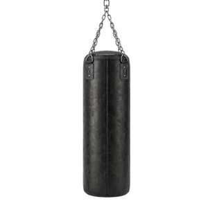 Sac de frappe lourd en cuir synthétique noir et orange durable avec sangles de suspension renforcées pour l'entraînement de boxe et de fitness - Product Image 6