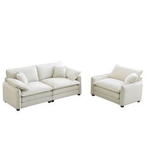 Modern Two-Piece Living Room <b>Sofa</b> <b>Set</b> for <b>Small</b> Apartments Consisting of a Single Seater with Stylish Design - Product Image 5