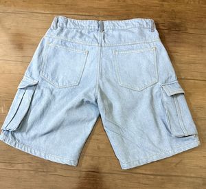 Nouveaux shorts en jean respirants pour l'été, style streetwear, coupe ample, taille mi-haute pour hommes - Product Image 2