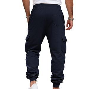 Mens Custom Design Cargo Sweatpants Warm Winter Joggers Comfortable Drawstring Waist Casual Pants For Outdoor And Indoor Wear - Product Image 2