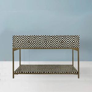 Mesa Consola con Incrustaciones de Hueso, Mueble de Madera Artesanal para Pasillo con Elegante Almacenamiento y Acabado Decorativo - Product Image 4