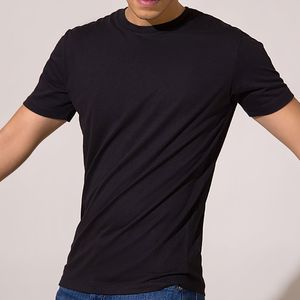 Camiseta negra de manga corta para hombre con estampado del logo RB, cuello redondo, estilo casual, de algodón, corte regular, unisex. - Product Image 1