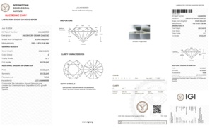 Qualité supérieure ronde 3.50 CT. Diamant CVD de laboratoire 9.83 MM certifié IGI E Color VS1 Clarity pour pendentif solitaire - Product Image 2