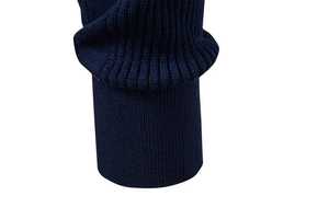 Pull polo en tricot côtelé pour homme – Polo élégant à manches longues pour homme, parfait pour les tenues décontractées, confortable et polyvalent - Product Image 6