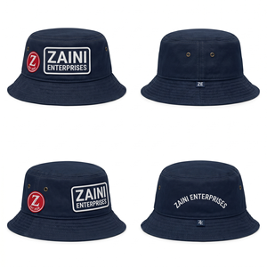 <b>Mens</b> Premium Cotton Twill <b>Bucket</b> <b>Hat</b> 240 GSM Purple Custom Embroidered Patch Logo Casual Streetwear Sun <b>Hat</b> Outdoor Wear Style - Product Image 1