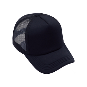 Custom Embroidery Trucker <b>Hats</b> Baseball Cap Snap Back 5 Panel Print Rope Foam Black Trucker <b>Hat</b> - Product Image 2