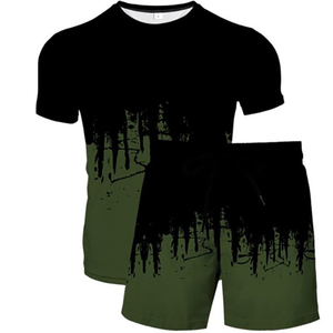 Conjunto de pantalones cortos y camiseta deportiva para hombre, ropa de verano, conjunto de camiseta y pantalones cortos transpirables para correr. - Product Image 3