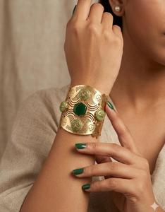 Premium Quality Gold Plated Hand Cuff Cuff <b>Bangle</b> Beautiful Design Cuff <b>Bracelet</b> Perfect For All Occasions Suits All Outfits - Product Image 2