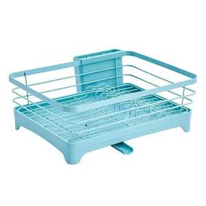 Black Wire Dish Drying <b>Basket</b> with Integrated Utensil Cup Compact Metal Kitchen Sink Drainer Rack for <b>Small</b> Space Organization - Product Image 5