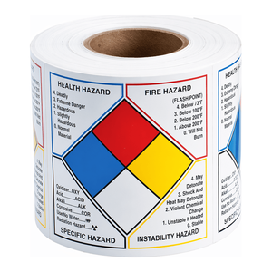 Étiquettes autocollantes Brady Write-On NFPA Diamond - Durables, imperméables, pour l'identification des risques chimiques - Product Image 2