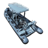 Bateau pneumatique rigide à double coque en aluminium RHIB660 de 22 pieds, certifié CE, en Hypalon PVC Orca, pour usage familial