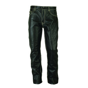 Elegant Men's Lightweight Mid Waist Leather Pants Premium Soft Durable Comfortable Fit Perfect for Casual Outings & Party Wear - Product Image 1