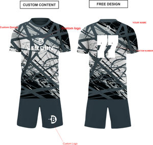 ชุดเสื้อเจอร์ซีย์กีฬาสีเขียวคลาสสิกสำหรับผู้ชาย แบบสั้น ผลิตจากโพลีเอสเตอร์ 100% รุ่นใหม่ล่าสุด ชุดฟุตบอลพร้อมสกรีนโลโก้ตามสั่ง - Product Image 6