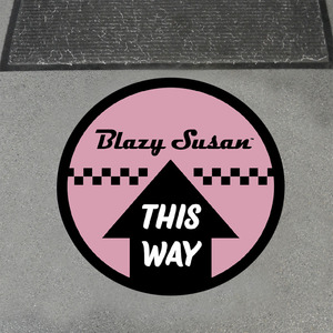 Custom Pink Round <b>Vinyl</b> Floor <b>Decal</b> – Waterproof Self-Adhesive Sticker for Store & Retail Decoration - Product Image 1