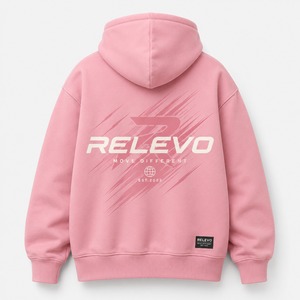 Sweat-shirt à capuche en molleton de coton surdimensionné, anti-rides, effet délavé, avec motif de dessin animé imprimé sur mesure par RELEVO INDUSTRIES - Product Image 2