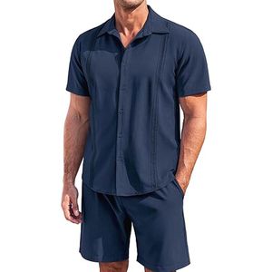 Ensembles de shorts décontractés à carreaux pour hommes, imprimés sur mesure, de haute qualité, respirants, en polyester/coton, vente en gros - Product Image 6