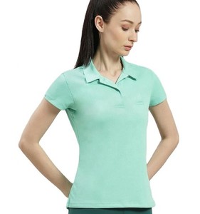 Nouvelles chemises Oxford tricotées élégantes et respirantes pour femmes, décontractées, unies, anti-plis, séchage rapide, polyester/coton 220g, manches courtes - Product Image 3