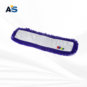 A&S Durable 5x24 Blue Dust <b>Mop</b> Cotton Thread Cut-End Design Self-Wringer Aluminum Pole Industrial Style for Multi-Floor Cleaning - Product Image 1