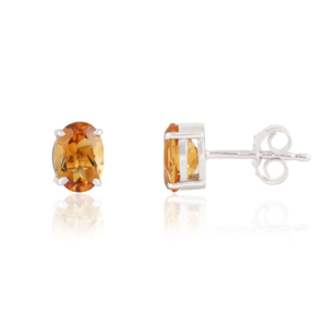 Classy Oval Cut 100% Authentic Citrine Gemstone 925 Sterling <b>Silver</b> <b>Studs</b> <b>Earring</b> Fine Jewelry For Women's - Product Image 3