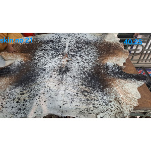 Genuine Cowhide Leather Rug Natural Skin Exotic Design Authentic Real Animal Carpet <b>Large</b> Size For Home Decoration & Styling Mat - Product Image 1