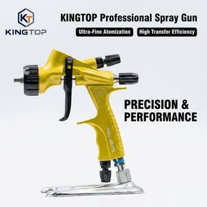 Pistola de Pulverización de Aire de Alta Atomización con Boquilla de 1.3mm y 1.7mm, Pistola de Pintura Neumática Profesional de Alimentación por Gravedad para Pintar Automóviles - Product Image 1