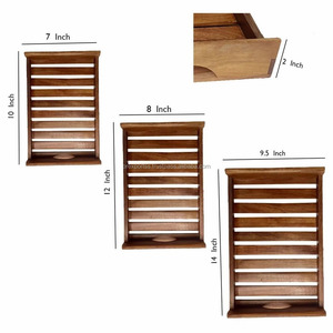 Platos rectangulares decorativos de madera para desayuno, cena, comida, sofá, fiesta, bandeja de servicio de bambú Natural para cocina, comer aperitivos - Product Image 2