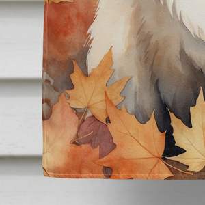 Himalayan Cat Fall <b>Leaves</b> Large Porch Sleeve Pole <b>Decorative</b> <b>Wall</b> Hanging Multicolor Polyester Yard Banner Artwork Sign - Product Image 4