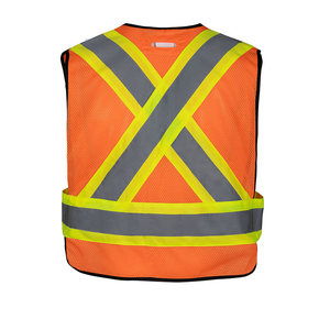 Chaleco de Seguridad Industrial con Logotipo Personalizado al por Mayor, Chaleco Reflectante de Alta Visibilidad para Trabajo de Construcción con Bolsillos - Product Image 4