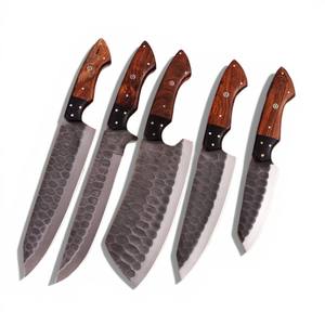 ชุดมีดเชฟเหล็กกล้าไร้สนิม 12C27 ตีขึ้นรูปด้วยมือ ด้ามไม้พะยูง คมกริบ ออกแบบตามหลักสรีรศาสตร์ ใบมีดขนาด 4.5-9 นิ้ว - Product Image 1