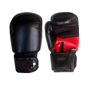 Guantes Profesionales Negros de MMA, Duraderos, de Cuero PU, con Correa de Muñeca Ajustable, Cierre de Gancho y Bucle, Ligeros, para Entrenamiento de Sparring y Muay Thai - Product Image 2