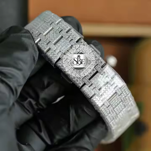 Montre-bracelet de luxe Grand Quartz en alliage, étanche 3 ATM, avec diamant Moissanite couleur D VVS1 raffiné, unisexe - Product Image 3
