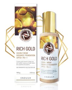 ENOUGH Rich Gold Double Wear Radiance Moisturizer Foundation SPF50+ PA++ Éclaircissant Longue Durée pour Tous Types de Peau - Product Image 5